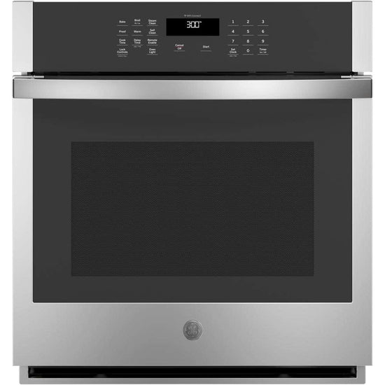 GE 27 in. Smart Single Electric Wall Oven, Stainless Steel - JKS3000SNSS