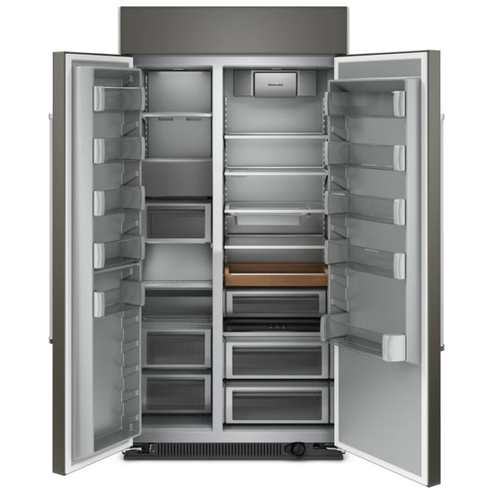 KitchenAid 42 Inch Built-In Side-by-Side Refrigerator, Panel Ready - KBSN702MPA