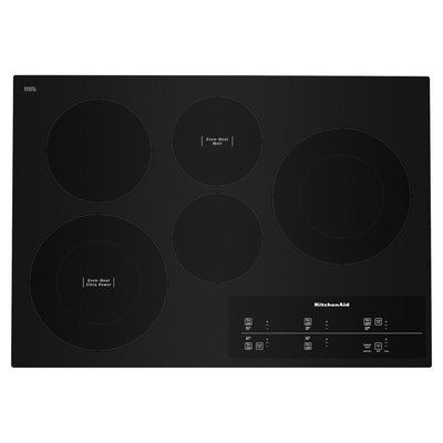 KitchenAid 30 Inch Electric Cooktop with 5 Elements - KCES950KBL