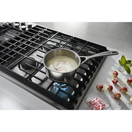 KitchenAid 36-inch Downdraft Gas Cooktop with 5 Burners, Stainless Steel - KCGD506GSS
