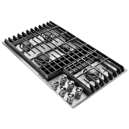 KitchenAid 36-inch Downdraft Gas Cooktop with 5 Burners, Stainless Steel - KCGD506GSS