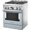 KitchenAid 30 Inch Freestanding Gas Range, Misty Blue - KFGC500JMB