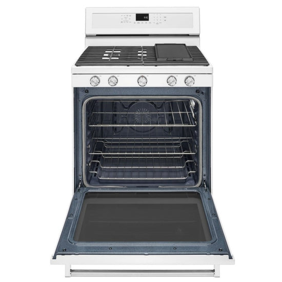 KitchenAid 30 Inch Freestanding Gas Range, White - KFGG500EWH-C (Ships in 7-10 Days)