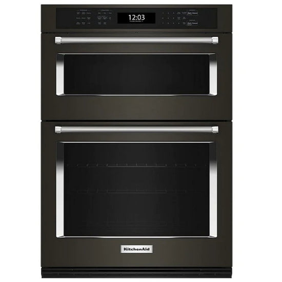 KitchenAid 30 Inch Microwave Wall Oven Combo with Air Fry - KOEC530PBS (Ships in 7-10 Days)