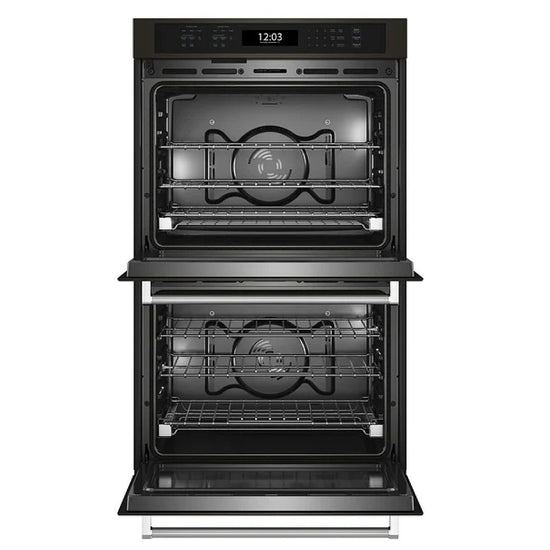 KitchenAid 27 Inch Double Wall Oven, Black Stainless - KOED527PBS