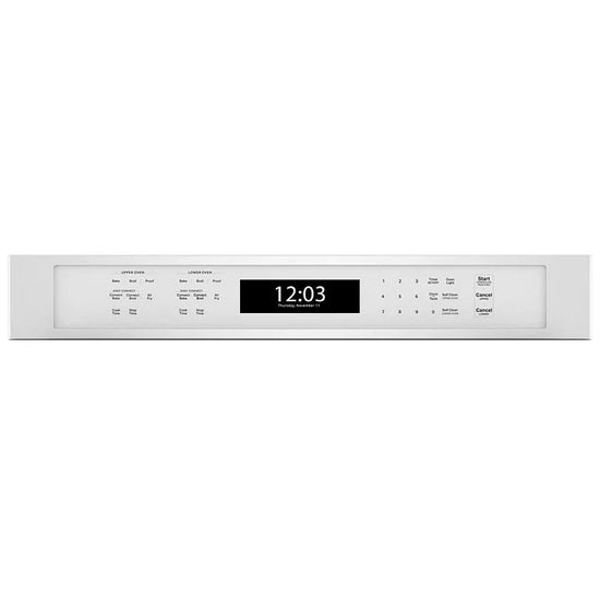 KitchenAid 30 Inch Double Electric Wall Oven with Air Fry Mode, White - KOED530PWH