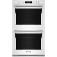 KitchenAid 30 Inch Double Electric Wall Oven with Air Fry Mode, White - KOED530PWH
