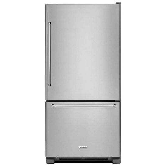KitchenAid 30 Inch Bottom Freezer Refrigerator, Stainless Steel - KRBR109ESS
