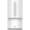 KitchenAid 36 Inch Counter-Depth French Door Refrigerator, 20 Cu. Ft., White - KRFC136RWH