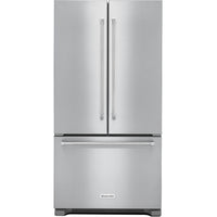KitchenAid 36 Inch Counter Depth French Door Refrigerator with 22 cu. ft. Capacity, Stainless Steel - KRFC302ESS