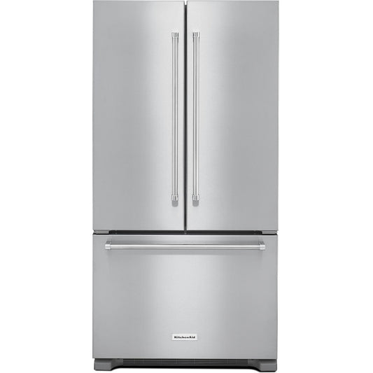 KitchenAid 36 Inch Counter Depth French Door Refrigerator with 22 cu. ft. Capacity - KRFC302ESS
