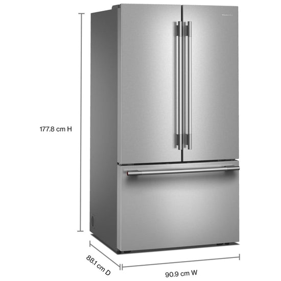 KitchenAid 36 Inch French Door Refrigerator with 31 cu. ft. Capacity - KRFF336SPS
