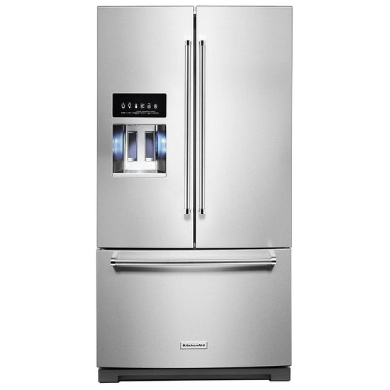 KitchenAid 36 Inch French Door Refrigerator with 26.8 cu. ft. Capacity, Stainless Steel - KRFF507HPS