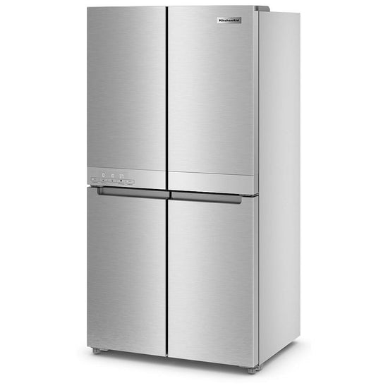 KitchenAid 36 Inch Counter-Depth 4-Door Refrigerator with 19.4 cu. ft. Capacity, PrintShield Finish - KRQC506MPS
