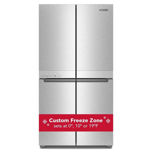 KitchenAid 36 Inch Counter-Depth French Door Refrigerator, 19.4 Cu. Ft. - KRQC506MPS