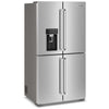 KitchenAid 36 Inch Counter-Depth 4-Door French Door Refrigerator with 19.4 cu. ft. Capacity, Stainless Steel - KRQC736RPS