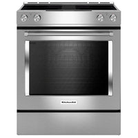 KitchenAid 30 Inch Slide-In Electric Range with 6.4 Cu. Ft. Capacity, Stainless Steel - KSEG950ESS
