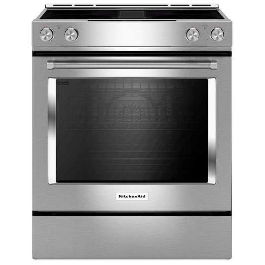 KitchenAid 30 Inch Slide-In Electric Range with Downdraft - KSEG950ESS