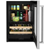 KitchenAid 24 Inch Under Counter Beverage Center, Stainless Steel - KUBR214KSB