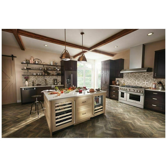 KitchenAid 24 Inch Panel-Ready Under-Counter Wine Cellar, 46-Bottle - KUWL214KPA