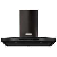KitchenAid 36 Inch Wall-Mount Canopy Range Hood, Black Stainless Steel - KVWB606HBS