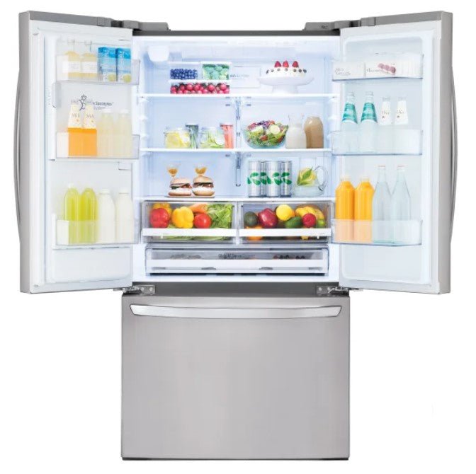 LG 36 IN. 26 CU. FT. STAINLESS-STEEL FRENCH DOOR REFRIGERATOR WITH SMUDGE-RESISTANT FINISH - LFXS26973S