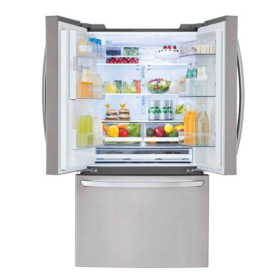 LG 36 Inch French Door Refrigerator, 26 cu. ft., Stainless Steel - LFXS26973S