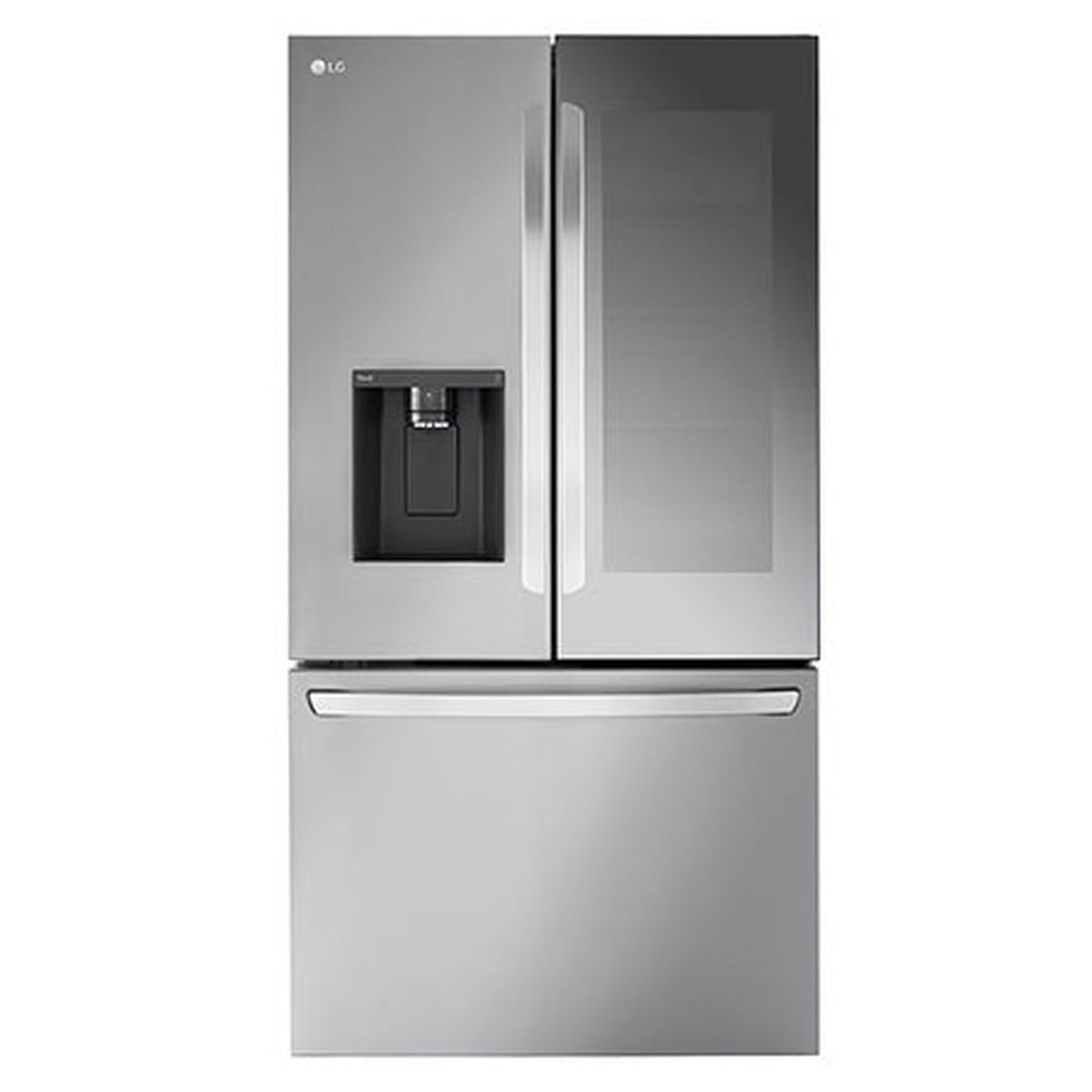LG 36 Inch Counter-Depth French Door Refrigerator with Mirror InstaView, 25.5 cu. ft. - LLFOC2606S