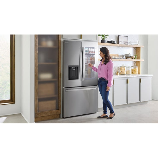 LG 36 Inch Counter-Depth French Door Refrigerator with Mirror InstaView, 25.5 cu. ft. - LLFOC2606S