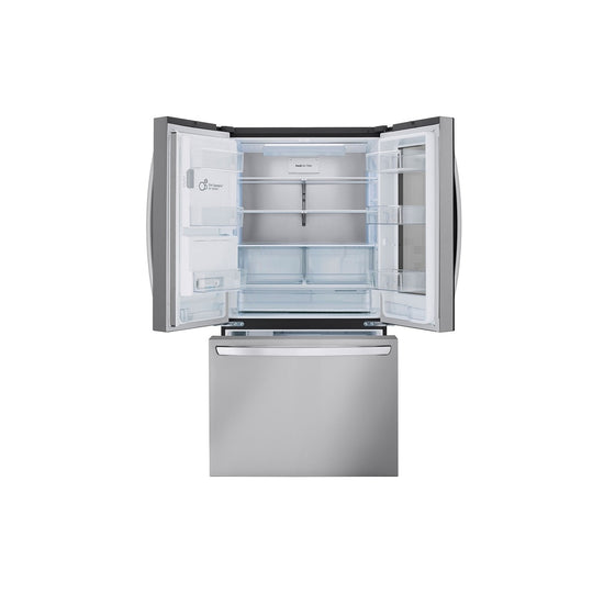 LG 36 Inch Counter-Depth French Door Refrigerator with Mirror InstaView, 25.5 cu. ft. - LLFOC2606S