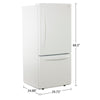 LG 30 Inch Bottom-Freezer Refrigerator, 22 Cu. Ft., White - LRDNS2200W