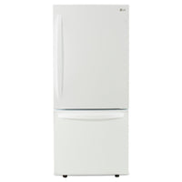 LG 30 Inch 22 Cu. Ft. Bottom-Freezer Refrigerator, White - LRDNS2200W