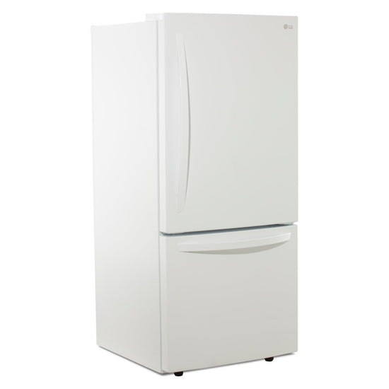 LG 30 Inch Bottom-Freezer Refrigerator, 22 Cu. Ft., White - LRDNS2200W