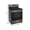 LG 30 Inch Smart Fan Convection Electric Range with Air Fry, PrintProof Black Stainless - LREL6323D