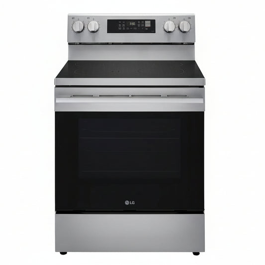 LG 30 Inch Electric Range with 6.3 cu. ft. Capacity and Air Fry, Stainless Steel - LREN6323YE