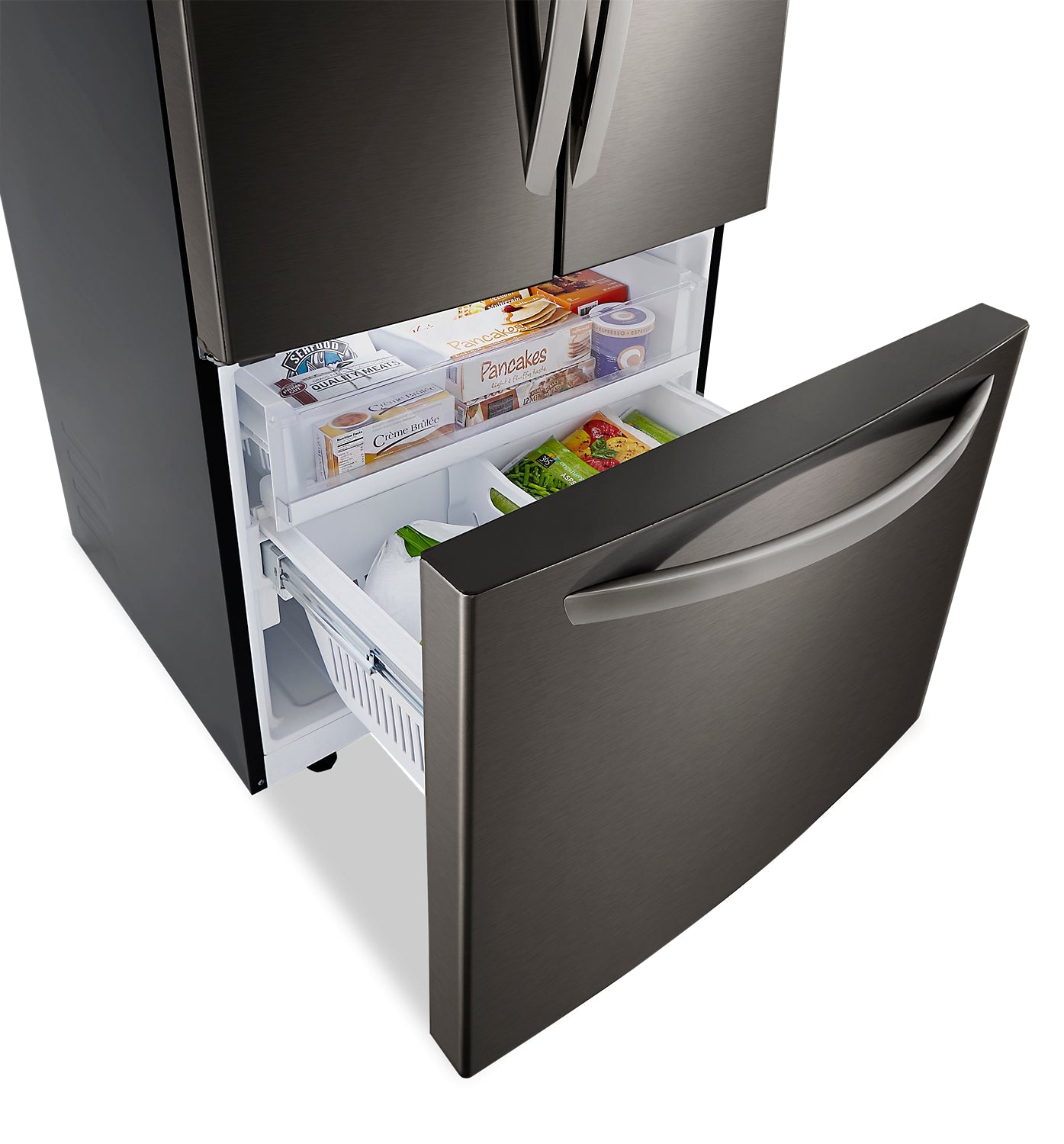 LG French-Door Refrigerator in Smudge Proof Black Stainless Steel - LRFCS2503D