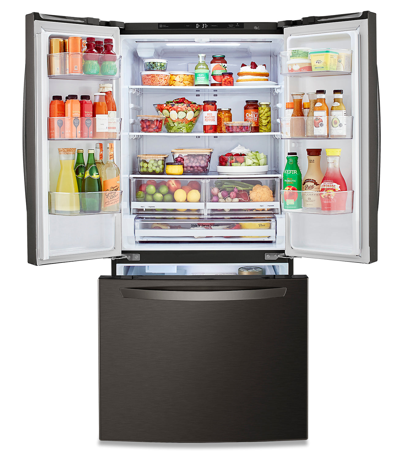 LG French-Door Refrigerator in Smudge Proof Black Stainless Steel - LRFCS2503D