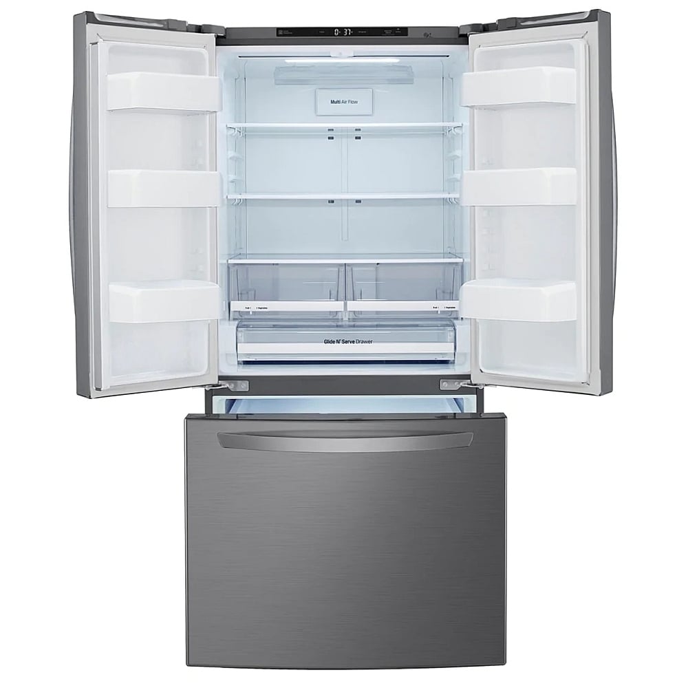 LG FRENCH DOOR REFRIGERATOR WITH 25.1 CU. FT. CAPACITY, PLATINUM SILVER STEEL - LRFNS2503V