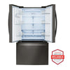 LG 28 cu. ft. 3 Door French Door Refrigerator, Black Stainless Steel - LRFS28XBD