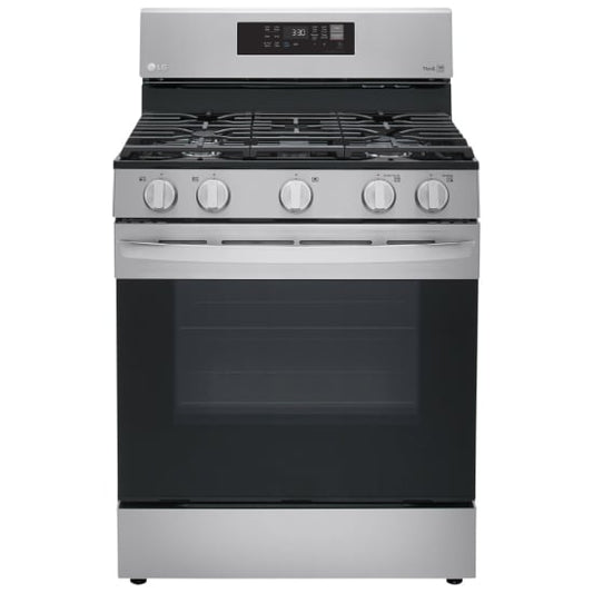 LG 30 IN. 5.8 CU. FT. STAINLESS STEEL GAS FREESTANDING FAN CONVECTION RANGE WITH AIR FRY - LRGL5823S