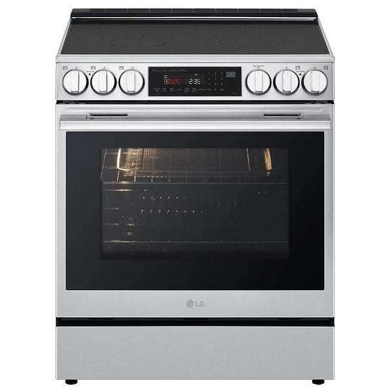 LG 30 Inch Slide-In Electric Range with 6.3 cu. ft. Capacity, PrintProof Stainless Steel - LSEL6335XE