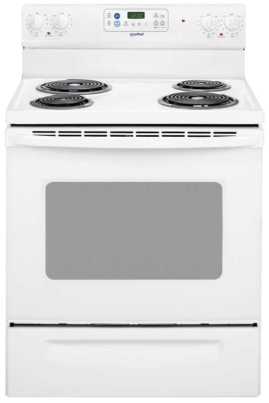 Moffat 30" Free Standing Self Clean Electric Range in White - MCB757DW