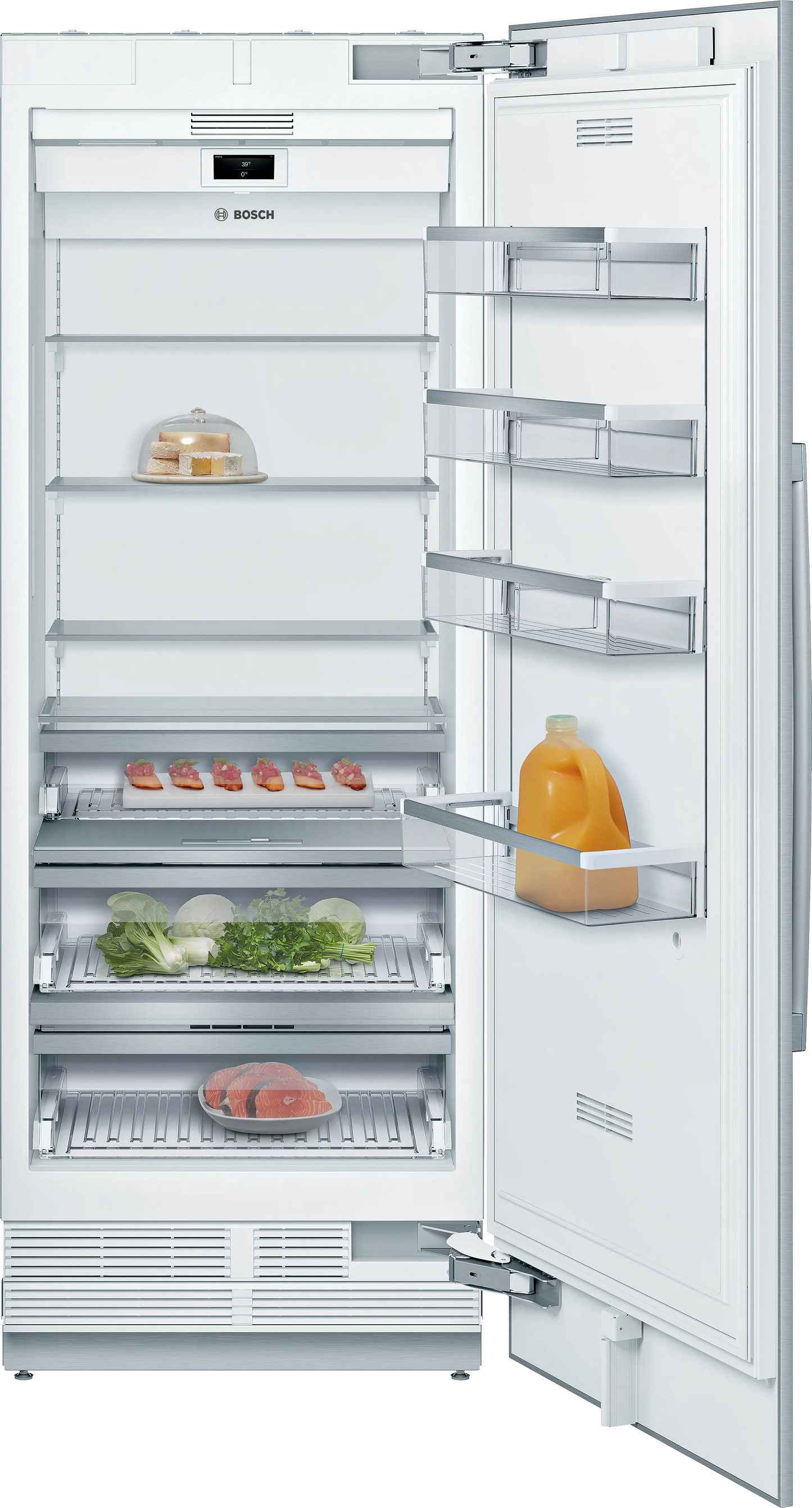 BOSCH BENCHMARK SERIES 30 INCH BUILT-IN PANEL READY REFRIGERATOR WITH LED LIGHTING - B30IR905SP