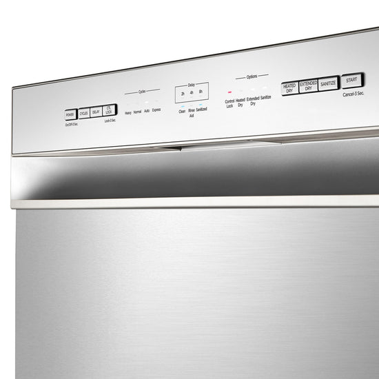 Midea 24 Inch Built-In Dishwasher with Hybrid Stainless Steel Tub, Stainless Steel - MDF24P1BST