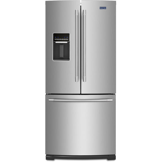 Maytag 30 Inch French Door Refrigerator with 20 Cu. Ft. Capacity, Stainless Steel - MFW2055FRZ