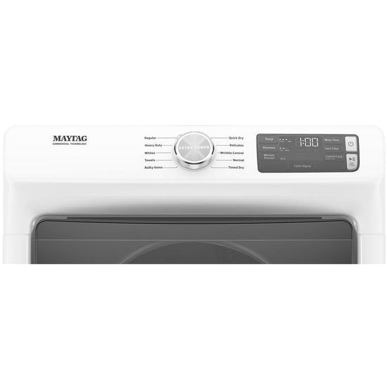 Maytag 27 Inch Gas Dryer with 7.3 Cu. Ft. Capacity, White - MGD5630HW