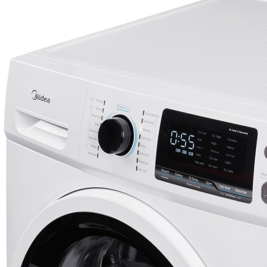 Midea 2.9 cu. ft. White Front Load Washer with Steam Option - MLH27N4AWWC