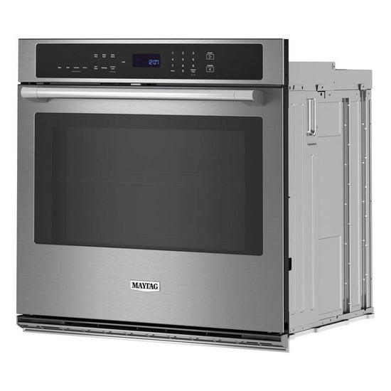 Maytag 30 Inch Single Electric Wall Oven with Convection, Fingerprint Resistant Stainless Steel - MOES6030LZ