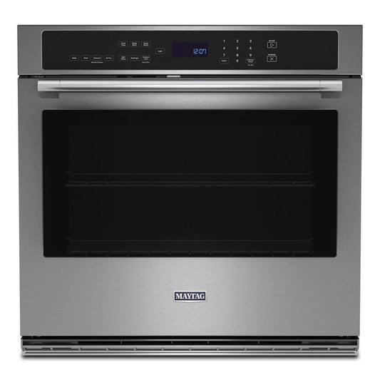 Maytag 30 Inch Single Electric Wall Oven with Convection, Fingerprint Resistant Stainless Steel - MOES6030LZ