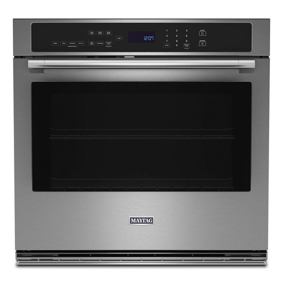 Maytag 30 Inch Single Electric Wall Oven with Convection, Fingerprint Resistant Stainless Steel - MOES6030LZ